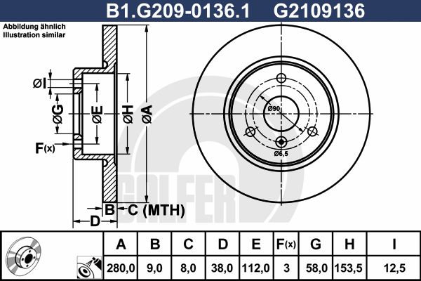 GALFER Тормозной диск B1.G209-0136.1