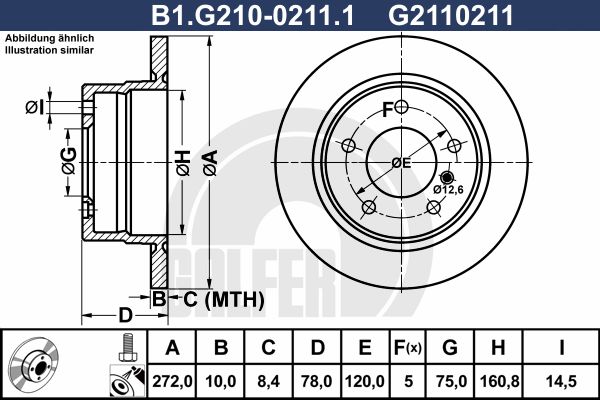 GALFER stabdžių diskas B1.G210-0211.1