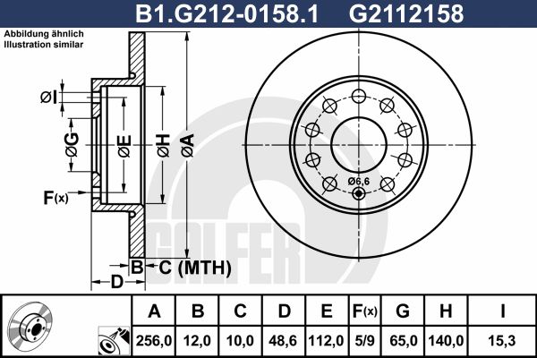 GALFER stabdžių diskas B1.G212-0158.1