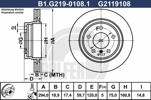 GALFER stabdžių diskas B1.G219-0108.1