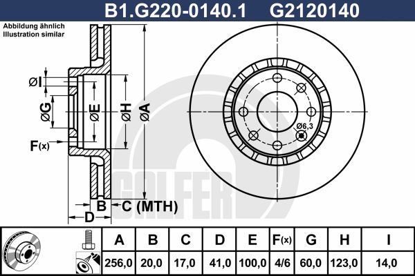 GALFER Тормозной диск B1.G220-0140.1