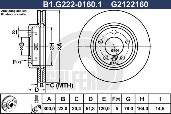 GALFER Тормозной диск B1.G222-0160.1