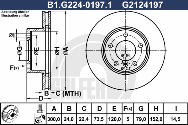 GALFER Тормозной диск B1.G224-0197.1