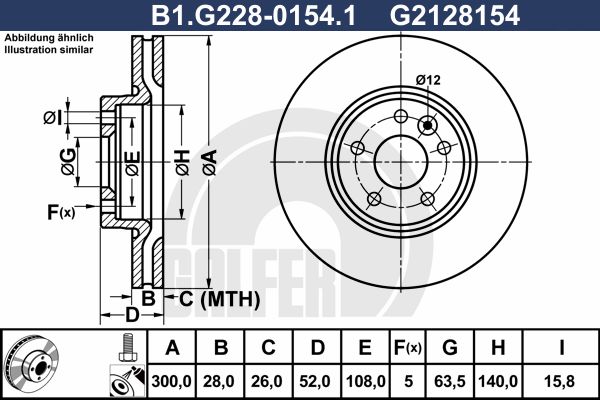 GALFER stabdžių diskas B1.G228-0154.1