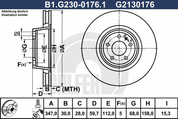 GALFER Тормозной диск B1.G230-0176.1