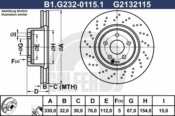 GALFER stabdžių diskas B1.G232-0115.1