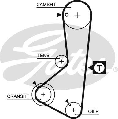 GATES paskirstymo diržas 5075XS