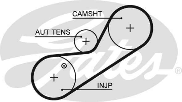 GATES Комплект ремня ГРМ K025547XS