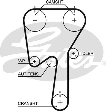 GATES Комплект ремня ГРМ K035509XS