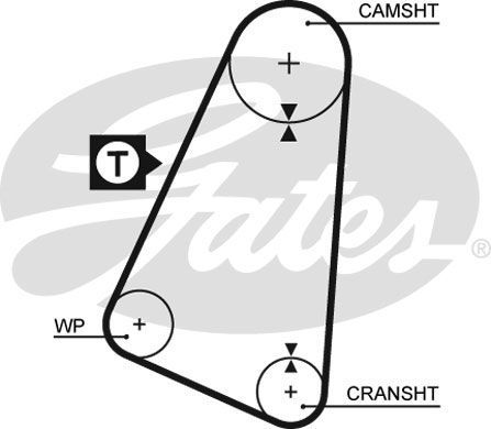 GATES Водяной насос + комплект зубчатого ремня KP15015