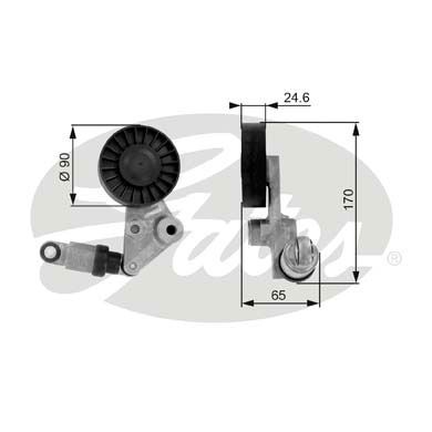 GATES Натяжитель ремня, клиновой зубча T38239