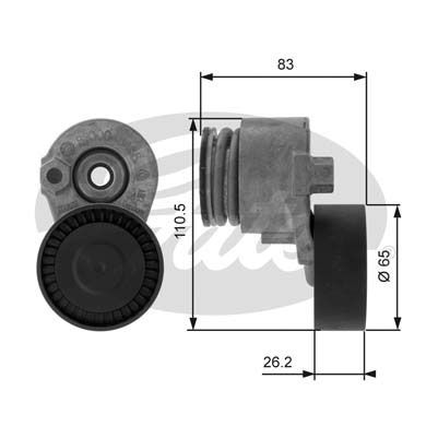 GATES Натяжной ролик, поликлиновой ремень T38469