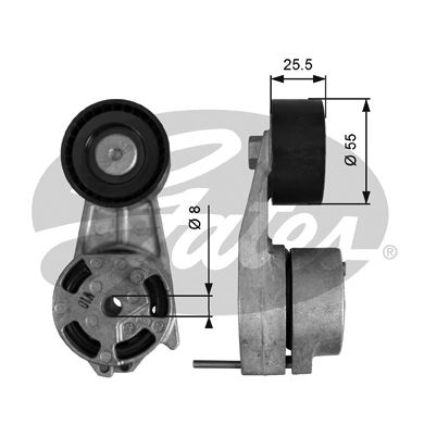 GATES Натяжитель ремня, клиновой зубча T39399