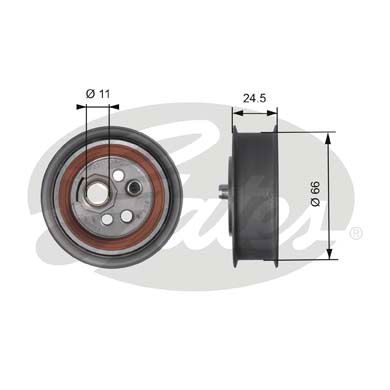 GATES Натяжной ролик, ремень ГРМ T41103