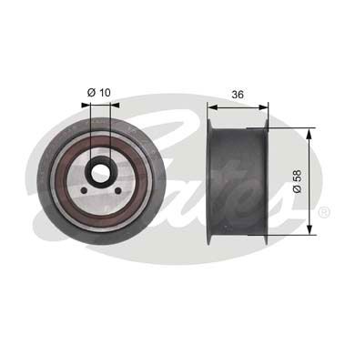GATES Паразитный / Ведущий ролик, зубчатый ремень T41228