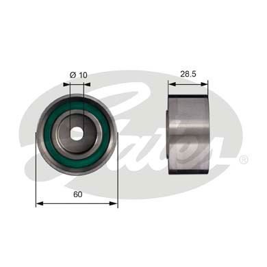 GATES Паразитный / Ведущий ролик, зубчатый ремень T42015