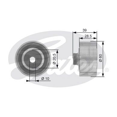 GATES Паразитный / Ведущий ролик, зубчатый ремень T42067
