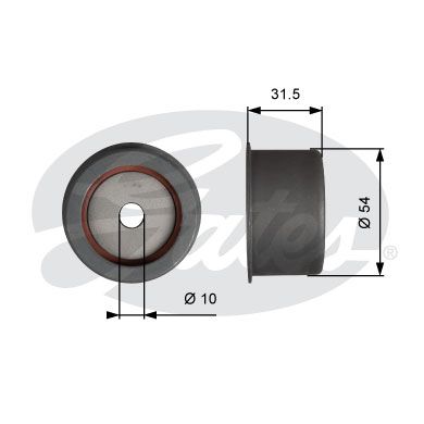 GATES Паразитный / Ведущий ролик, зубчатый ремень T42315