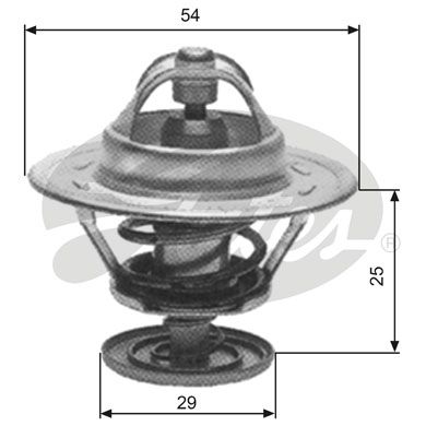 GATES Термостат, охлаждающая жидкость TH11186G1