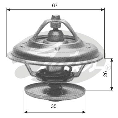 GATES Термостат, охлаждающая жидкость TH11680G1