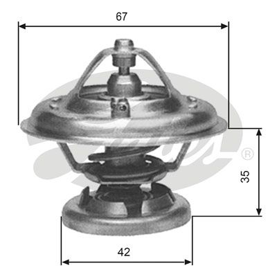 GATES Термостат, охлаждающая жидкость TH12680G1