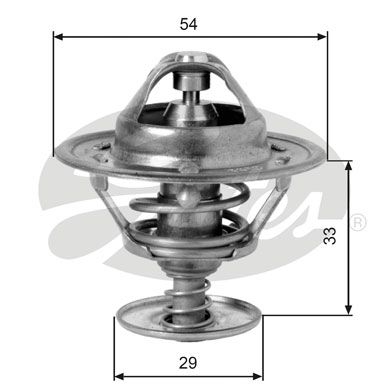 GATES Термостат, охлаждающая жидкость TH12988G1