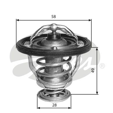 GATES Термостат, охлаждающая жидкость TH33682G1