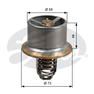 GATES Термостат, охлаждающая жидкость TH51180G1