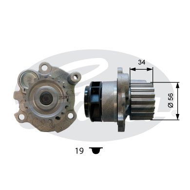 GATES Водяной насос WP0062