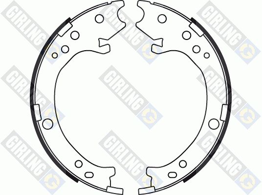 GIRLING Комплект тормозных колодок, стояночная тормозная с 5187799