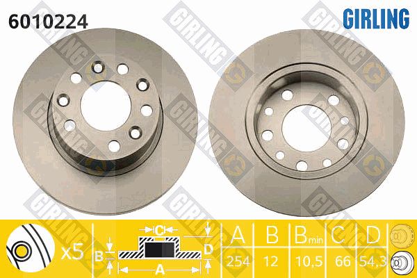 GIRLING Тормозной диск 6010224