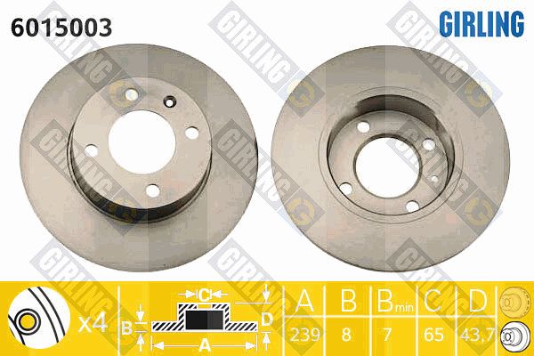 GIRLING Тормозной диск 6015003