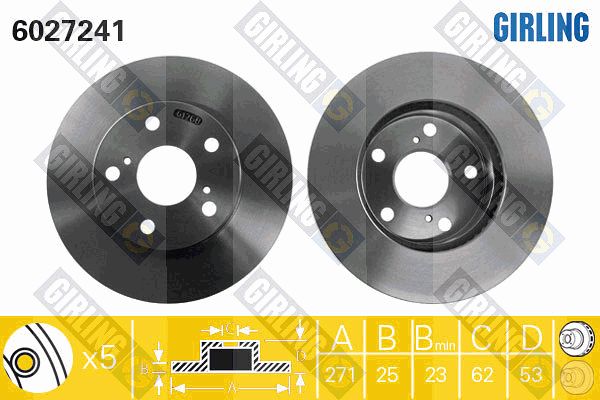 GIRLING Тормозной диск 6027241