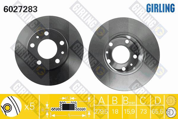 GIRLING Тормозной диск 6027283