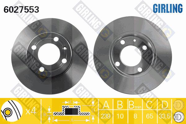 GIRLING Тормозной диск 6027553