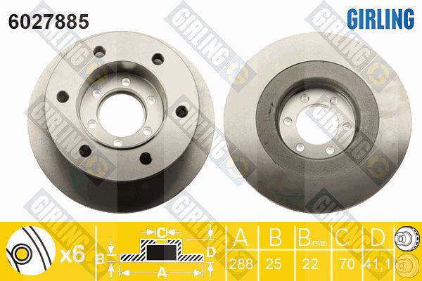 GIRLING Тормозной диск 6027885