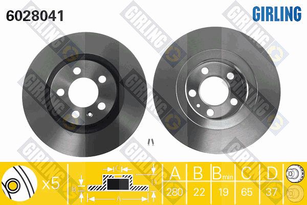 GIRLING Тормозной диск 6028041