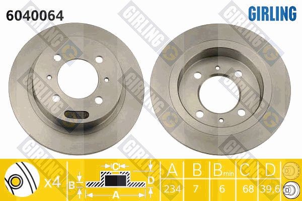 GIRLING Тормозной диск 6040064