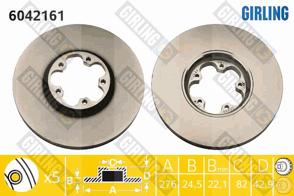GIRLING Тормозной диск 6042161