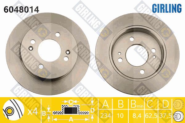 GIRLING Тормозной диск 6048014