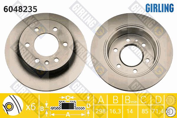 GIRLING Тормозной диск 6048235