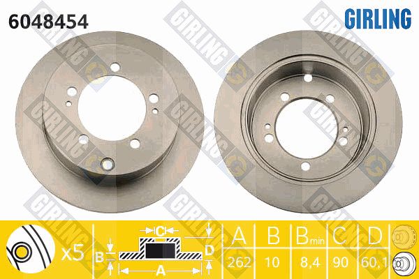 GIRLING Тормозной диск 6048454