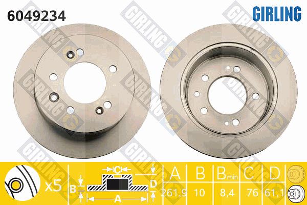 GIRLING stabdžių diskas 6049234
