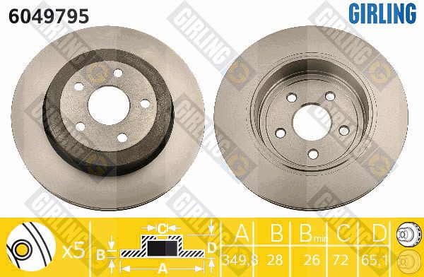 GIRLING Тормозной диск 6049795