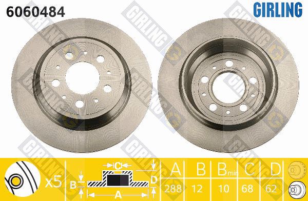 GIRLING Тормозной диск 6060484