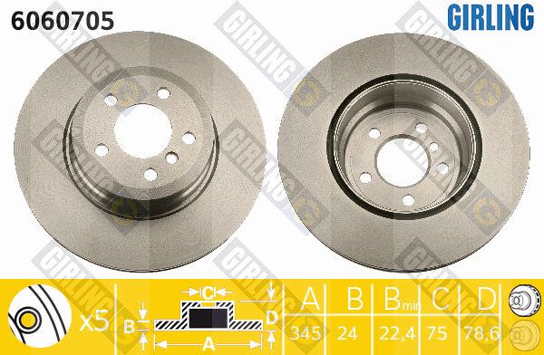 GIRLING Тормозной диск 6060705