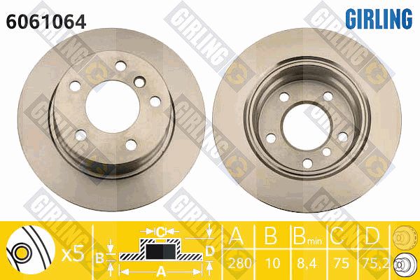 GIRLING Тормозной диск 6061064