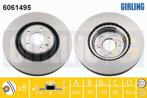 GIRLING Тормозной диск 6061495