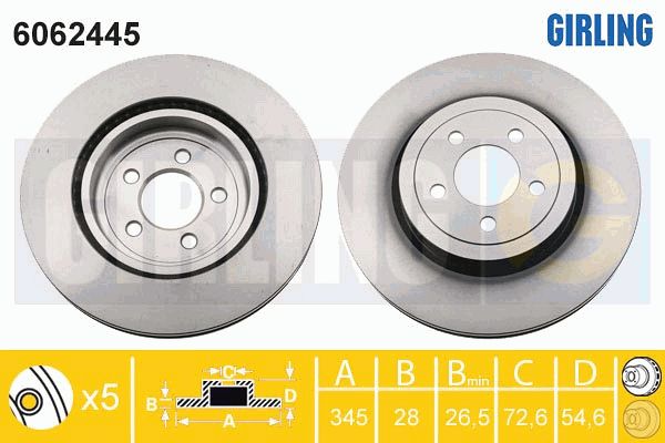 GIRLING Тормозной диск 6062445