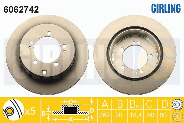 GIRLING Тормозной диск 6062742